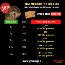 Charger l'image dans la galerie, Prix hash marocain CBD