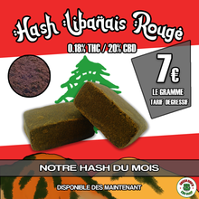 Charger l'image dans la galerie, Hash Libanais Rouge CBD