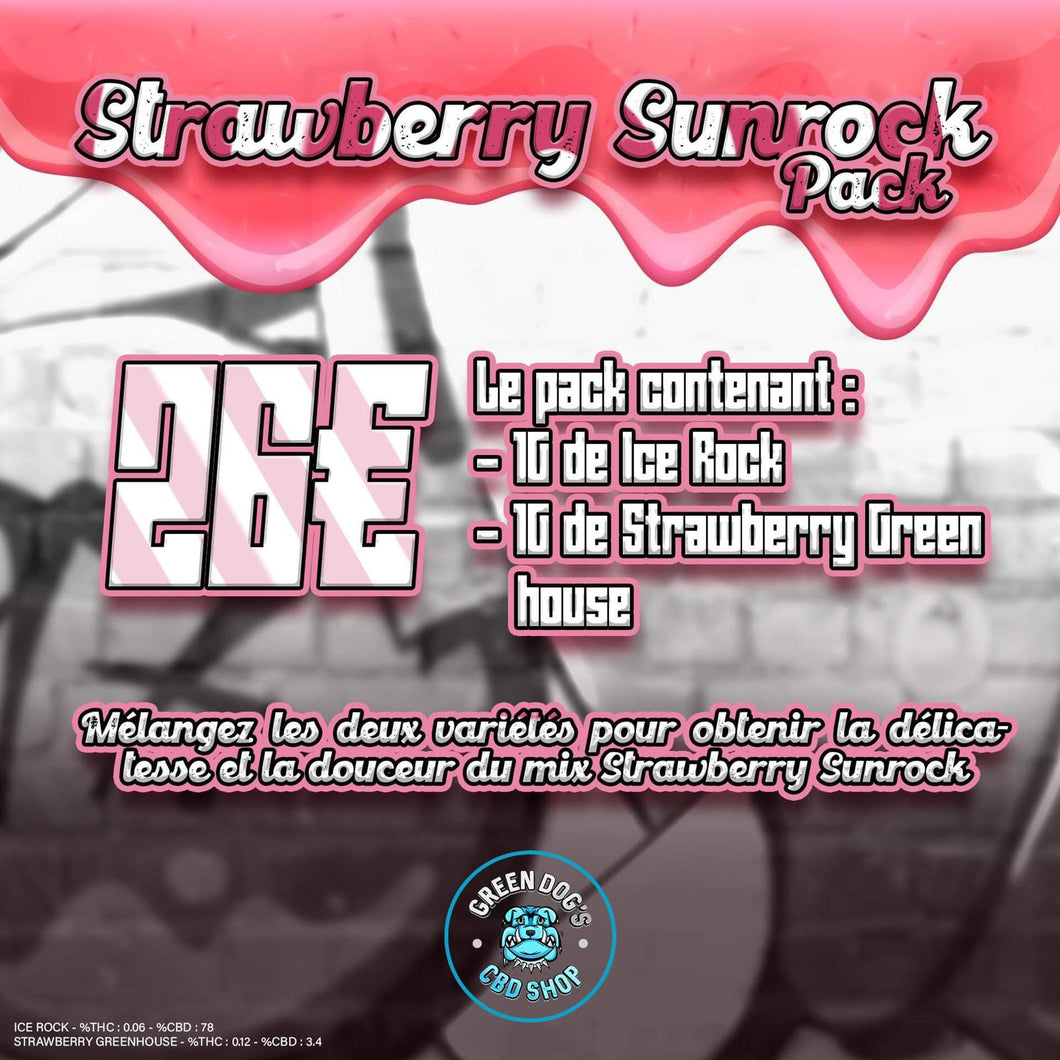 Strawberry Sunrock CBD Pack 2G